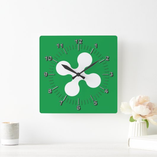 Vlag van Lombardia (Italië) Vierkante Klok (Huis)