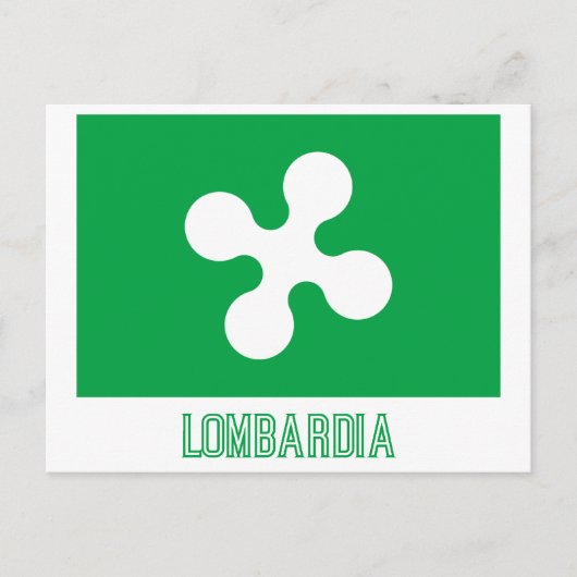 vlag van Lombardia met naam Briefkaart (Voorkant)
