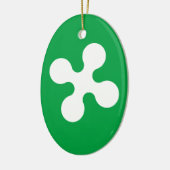 Vlag van Lombardije Keramisch Ornament (Links)