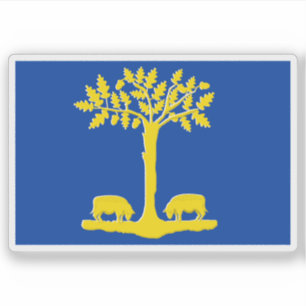 Vlag van Lommel, België Sticker