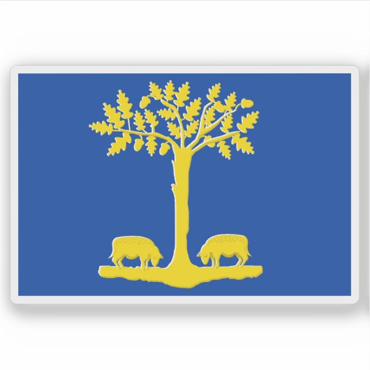 Vlag van Lommel, België Sticker (Voorkant)