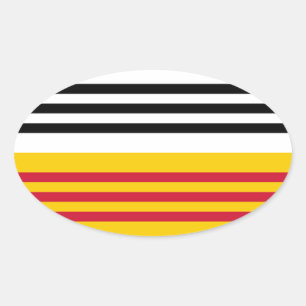 Vlag van Loon op Zand Ovale Sticker