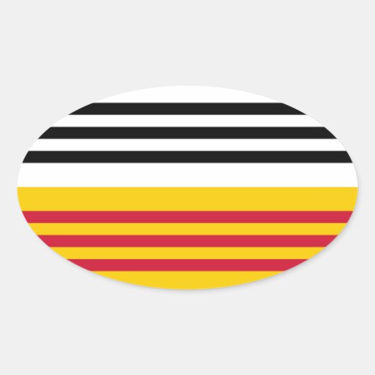 Vlag van Loon op Zand Ovale Sticker (Voorkant)