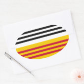 Vlag van Loon op Zand Ovale Sticker (Envelop)
