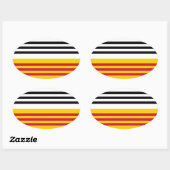 Vlag van Loon op Zand Ovale Sticker (Vel)