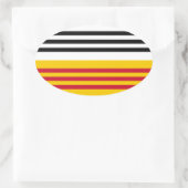 Vlag van Loon op Zand Ovale Sticker (Tas)