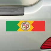 Vlag van Los Angeles (Californië, Verenigde Staten Bumpersticker (Op auto)