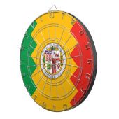 Vlag van Los Angeles (Californië, Verenigde Staten Dartbord (Voorkant Rechts)