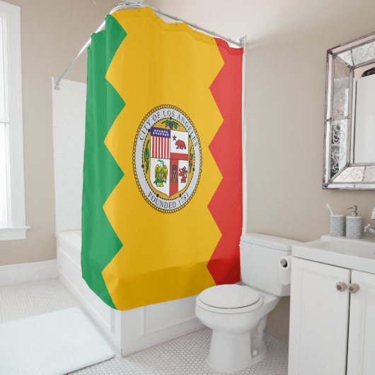 Vlag van Los Angeles (Californië, Verenigde Staten Douchegordijn (In situ)