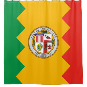 Vlag van Los Angeles (Californië, Verenigde Staten Douchegordijn