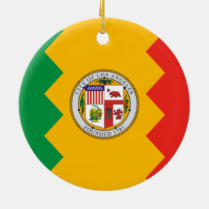 Vlag van Los Angeles (Californië, Verenigde Staten Keramisch Ornament