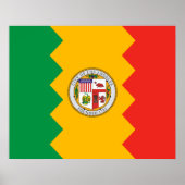 Vlag van Los Angeles (Californië, Verenigde Staten Poster (Voorkant)