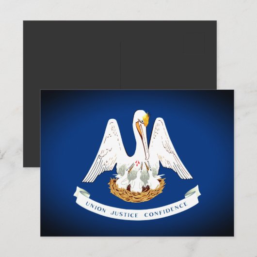 Vlag van Louisiana Briefkaart (Voorkant / Achterkant)