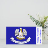 Vlag van Louisiana, Prettige Feestdagen vanuit de  Feestdagenkaart (Staand voorkant)