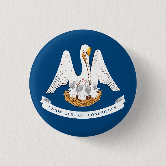 Vlag van Louisiana Ronde Button 3,2 Cm (Voorkant)