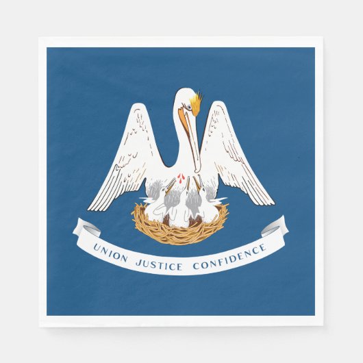Vlag van Louisiana Servet (Voorkant)