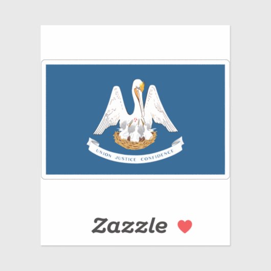 Vlag van Louisiana Sticker (Vel)