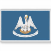 Vlag van Louisiana Sticker (Voorkant)