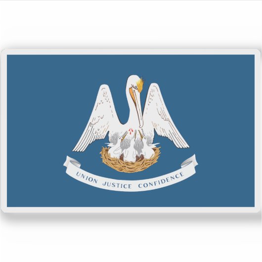 Vlag van Louisiana Sticker (Voorkant)