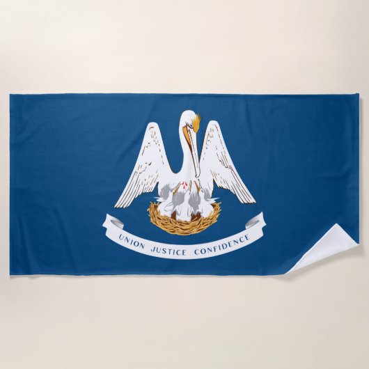 Vlag van Louisiana Strandlaken (Voorkant)