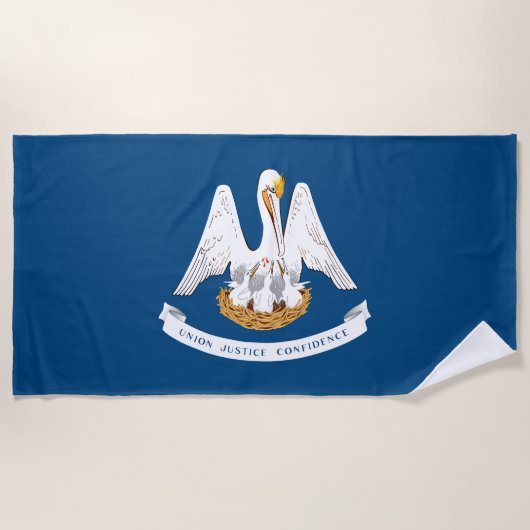 Vlag van Louisiana Strandlaken (Voorkant)