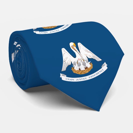 Vlag van Louisiana Stropdas (Opgerold)
