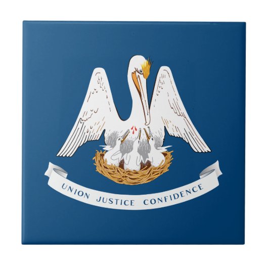 Vlag van Louisiana Tegeltje (Voorkant)