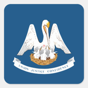 Vlag van Louisiana Vierkante Sticker