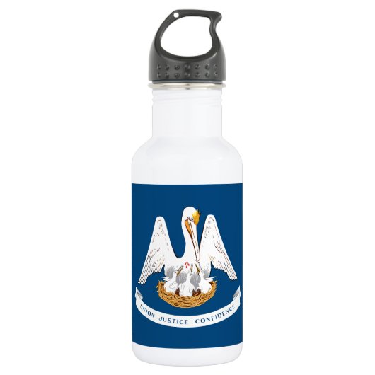 Vlag van Louisiana Waterfles (Voorkant)