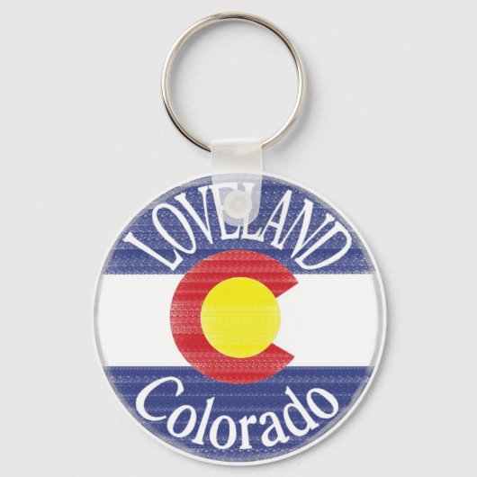 vlag van Loveland Colorado Sleutelhanger (Voorkant)