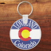 vlag van Loveland Colorado Sleutelhanger (Voorkant)