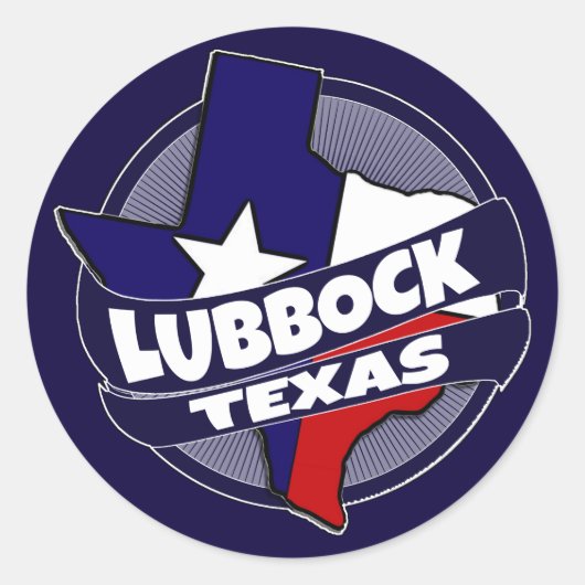 Vlag van Lubbock in Texas breekt stickers (Voorkant)
