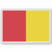 Vlag van Luik, België Sticker (Voorkant)