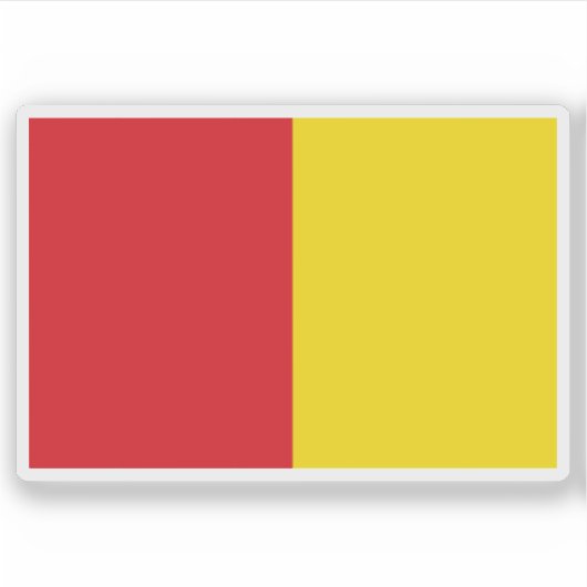Vlag van Luik, België Sticker (Voorkant)