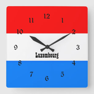 Vlag van Luxemburg, aangepast ontwerp Vierkante Klok