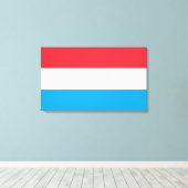 Vlag van Luxemburg Canvas Afdruk (Insitu (Houten vloer))