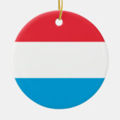 Vlag van Luxemburg Keramisch Ornament (Voorkant)