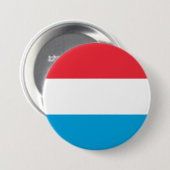 Vlag van Luxemburg Ronde Button 7,6 Cm (Voorkant /achterkant)