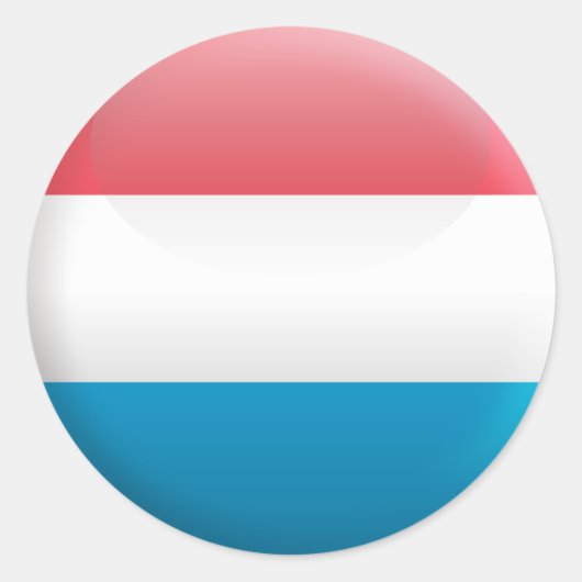 Vlag van Luxemburg Ronde Sticker (Voorkant)