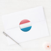 Vlag van Luxemburg Ronde Sticker (Envelop)