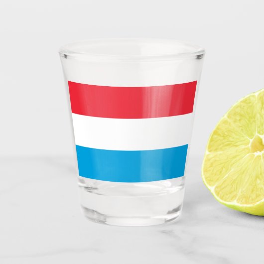 Vlag van Luxemburg Shot Glas (Voorkant)