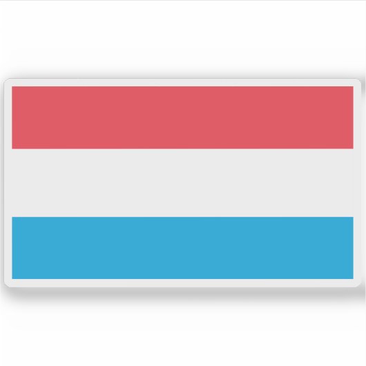 Vlag van Luxemburg Sticker (Voorkant)