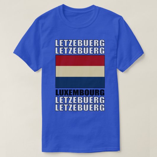 Vlag van Luxemburg T-shirt (Design voorkant)