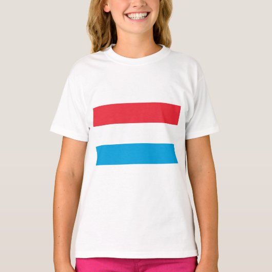 Vlag van Luxemburg T-shirt (Voorkant)