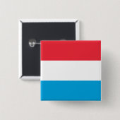 Vlag van Luxemburg Vierkante Button 5,1 Cm (Voorkant /achterkant)