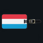 Vlag van Luxemburgs Bagagelabel met lederriem<br><div class="desc">Vlag van Luxemburgs Bagagelabel met lederriem</div>
