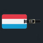 Vlag van Luxemburgs Bagagelabel met lederriem<br><div class="desc">Vlag van Luxemburgs Bagagelabel met lederriem</div>