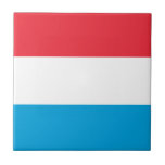 Vlag van Luxemburgse keramische tegel Tegeltje<br><div class="desc">Vlag van Luxemburgse keramische tegel</div>