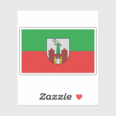 Vlag van Maagdenburg, Duitsland Sticker (Vel)