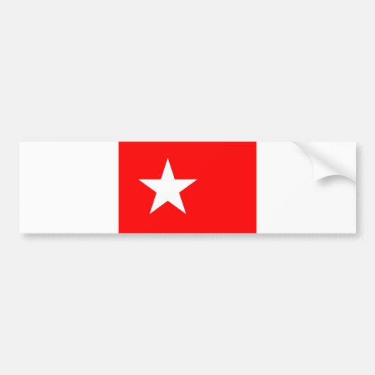 vlag van Maastricht nederland ster Bumpersticker (Voorkant)